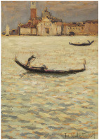 Картины - Жак Мартен-Ферье, Гондола в Венеции
