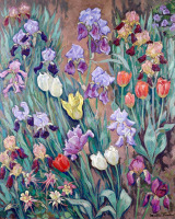 Картины - Жак Мартен-Ферье, Тюльпаны и ирисы