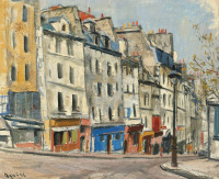Картины - Таканори Огисс, Улица на холме Сен-Женевьев в Париже