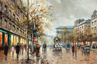 Картины - Антуан Бланшар, Площадь Мадлен в Париже