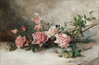 Картины - Мадлен Лемер, Ветки розы
