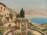 Картины - Готфрид Арнеггер, Вид на Неаполитанский залив