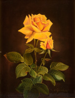 Картины - Вольфганг Грюнберг, Натюрморт Жёлтая роза
