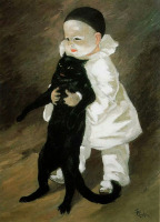 Картины - Пьеро и кот, 1894