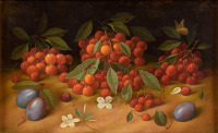 Картины - Неизвестный художник, Натюрморт с вишнями