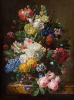 Картины - Неизвестный художник, Натюрморт с цветами