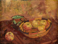 Картины - Матиас Барз, Натюрморт с яблоками и кувшином
