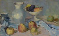 Картины - Бенхард Темплин, Натюрморт с кувшином и фруктами
