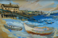 Картины - Эммануэль Мане-Кац, Лодки в порту
