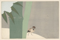 Картины - Камисака Секка, Бамбук в снегу и воробей