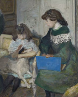 Картины - Пьер Боннар, Девушки с домашним любимцем