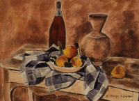 Картины - Андре Дюнуа де Сегонзак, Натюрморт с фруктами в вазе