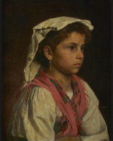 Картины - Хьюго Шуберт, Портрет итальянской девочки