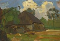 Картины - Пит Мондриан, Ферма с мостиком