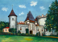 Картины - Морис Утрилло, Замок Шантре. Замки и дворцы Франции