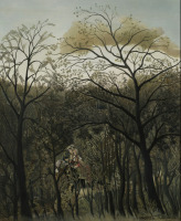 Картины - Анри Руссо, Свидание в лесу