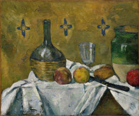 Картины - Поль Сезанн, Бутыль, стакан и кувшин