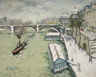 Картины - Шарль Малле, Сена близ Института в Париже