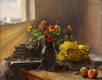 Картины - Анна Бенкендорф. Жизнь цветов и фруктов с видом на Рим