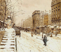 Картины - Картини.  Тавік Франтісек Симон (1877-1942).  Париж.  Вул.Болевара в зимку.