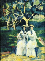 Картины - Казимир Малевич. Две женщины в саду