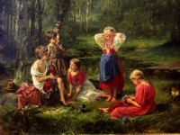 Картины - Дети в лесу