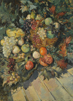 Картины - Константин Коровин. Натюрморт с фруктами. Париж
