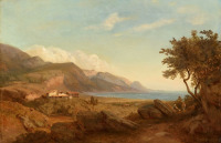 Картины - Людвиг Гурлитт. Итальянский прибрежный пейзаж