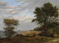 Картины - Людвиг Гурлитт. Прибрежная сцена близ Хеллебека в Дании