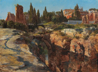Картины - Эдвард Теодор Комптон. Руины площади Цезаря на Палатинском холме