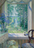Картины - Николай Богданов-Бельский. Окно в сад