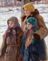 Картины - Николай Богданов-Бельский. Три сестры