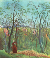 Картины - Анри Руссо. Лесной пейзаж. Прогулка в лесу