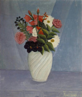 Картины - Анри Руссо. Натюрморт Букет цветов в белой вазе