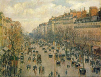 Картины - Камиль Писсарро. Бульвар Монмартр, 1897