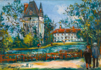 Картины - Морис Утрилло, Замок Сентин на Уазе. Замки и дворцы Франции