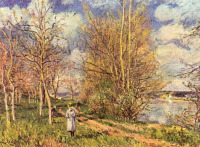 Картины - Весенняя лужайка в Би. 1880