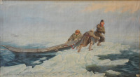 Картины - Картини художника Юзефа Беркмана (1838-1919). На Ангарі. За листами. Полотно, олія.