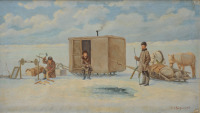 Картины - Картини художника Юзефа Беркмана (1838-1919). На Байкалі. Відпочинок.  Полотно,олія. .