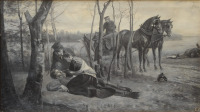 Картины - Картини художника Юзефа Беркмана (1838-1919). Біля хворого. Полотно,олія.