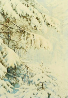 Картины - Ольга Александровна. Деревья под снегом