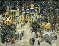 Картины - Василий Ситников. Кремль под снегом