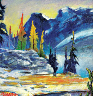 Картины - Джон Берроу. Альпийское высокогорье в Канаде