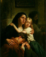 Картины - Ари Шеффер. Святое семейство. Мать и дети