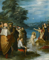 Картины - Франс Франкен. Крещение Христа