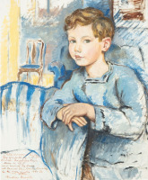 Картины - Надя Бенуа. Портрет сына художницы Питера Устинова в возрасте 4-х лет