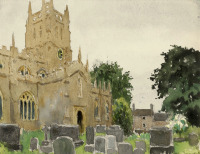 Картины - Александр Бенуа. Церковь в Фэрфорде, Глостершир