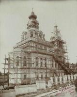 Курск - Казанский собор: общий вид с северо-востока в процессе ремонта.