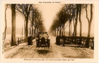 Калининградская область - 1914 г. Вот она, европейская дорога, обсаженная деревьями. (Дорога в Тильзит). Довоенная открытка.
