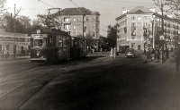 Калининград - Калининград. Трамвай марки «Gotha T57» маршрута № 4 на проспекте Мира возле центрального входа в зоопарк.